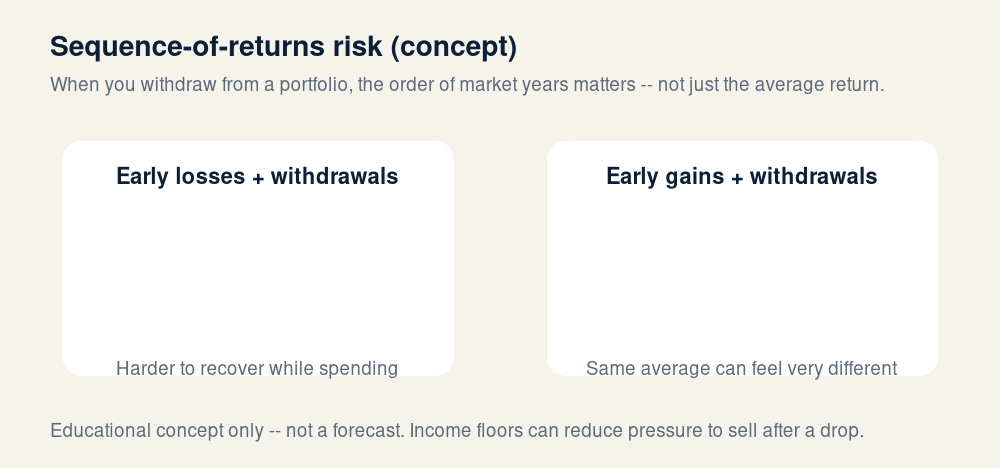 Sequence of returns risk concept diagram